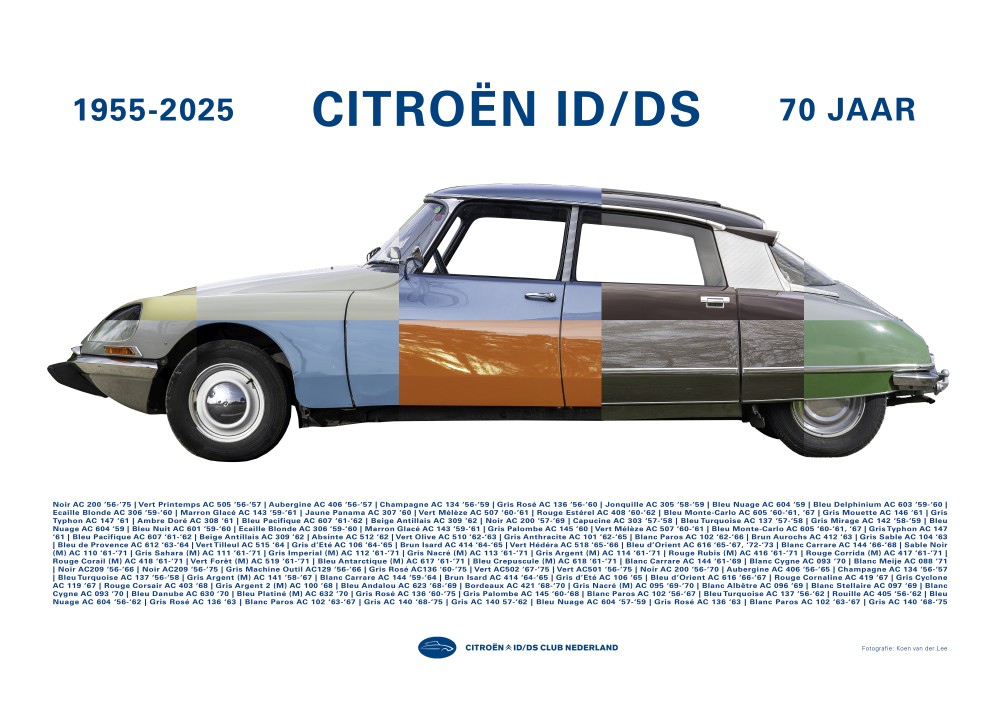 Poster Citroën ID/DS 70 jaar
